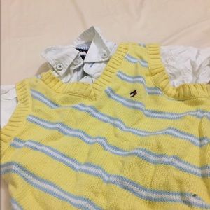 Baby boys yellow Tomy Hilfiger shirt